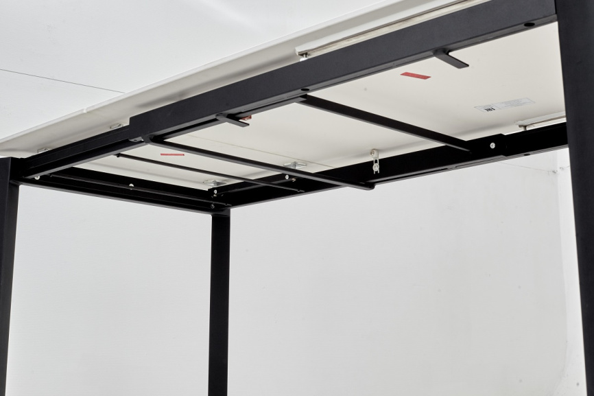 Стол CORNER 120 MATT WHITE MARBLE SOLID CERAMIC / BLACK, ®DISAUR фото 9