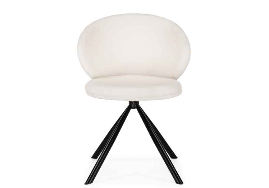 Стул на металлокаркасе Solomon крутящийся white / black фото 3