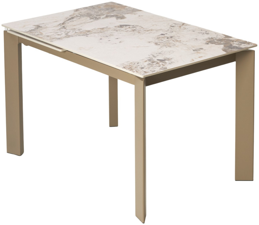 Стол КОРНЕР (CORNER) 120 цвет ПАНДОРА (GLOSS LUXURY PANDORA SOLID CERAMIC) / ТАУПЕ, ®DISAUR фото 3