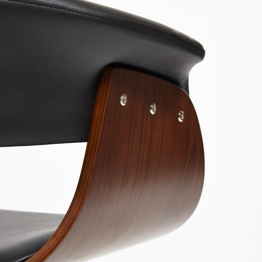 Кресло Вимта/Vimta орех, кож/зам черный фото 7