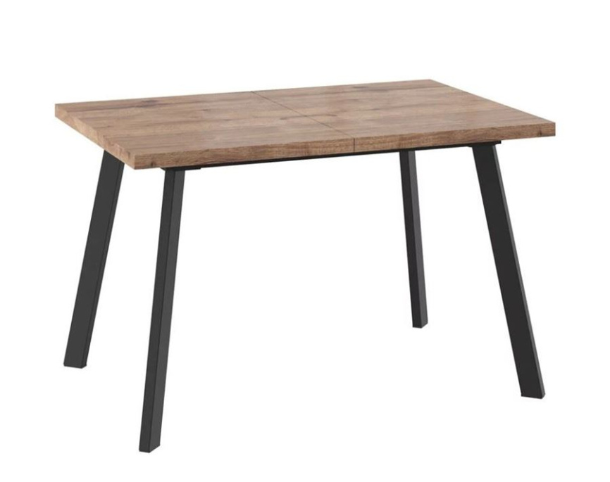 Стол раздвижной BORG-120 (Дуб Велингтон/Чёрный) 120(160)х80 фото 1