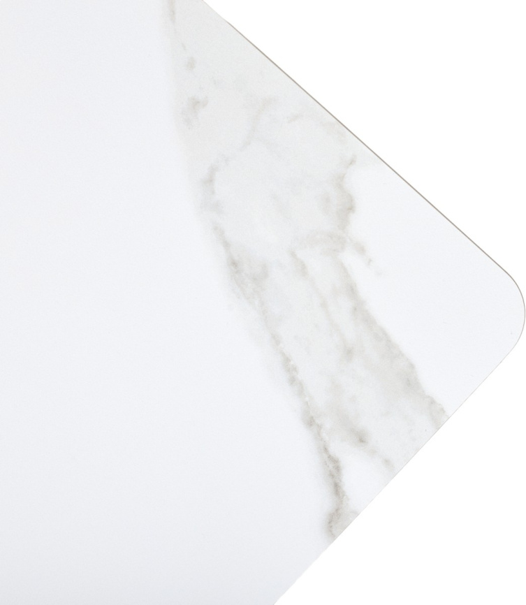 Стол ТЕТ-А-ТЕТ 90 цвет Белый мрамор, керамика / Черный каркас фото 11
