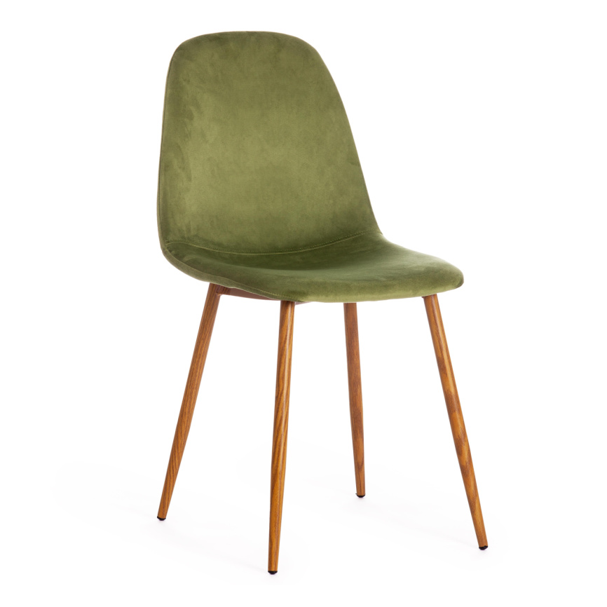 Стул BREEZE (mod. 4724) Велюр/металл , 44 х 53 х 87 см, Green (зеленый) HLR54 / натуральный фото 1