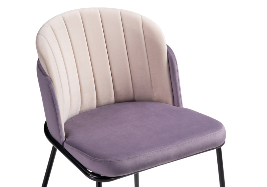 Стул на металлокаркасе Сиолим сливовый / кремовый / черный глянец фото 5