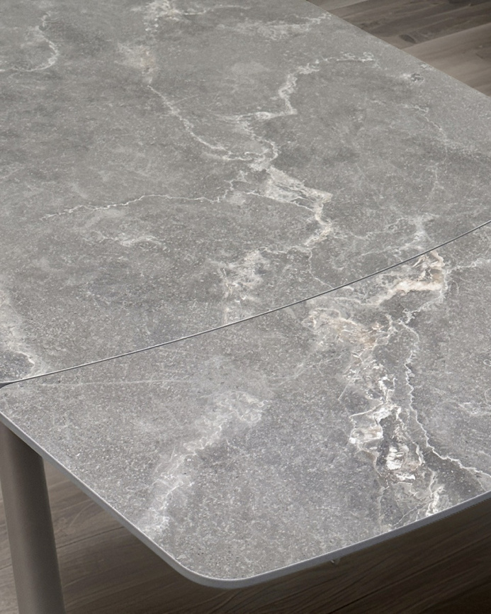 Стол РИВОЛИ (RIVOLI) 140 цвет ЛАТТЕ МАТОВЫЙ (MATT LATTE STONE SOLID CERAMIC) / ТАУПЕ, ®DISAUR фото 7