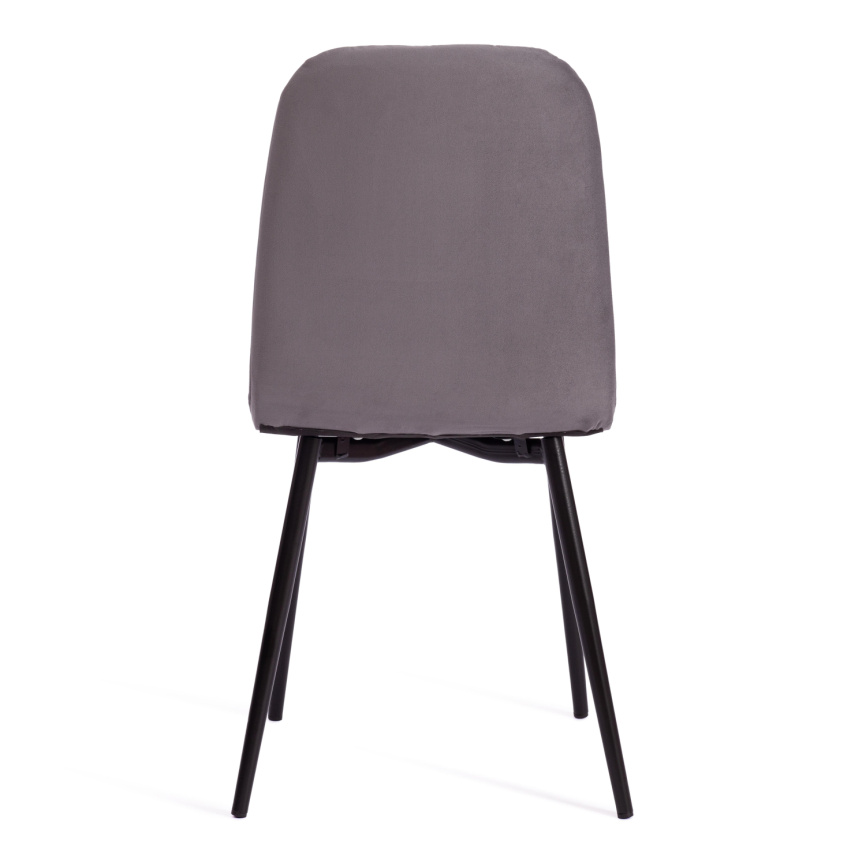 Стул ARC  Велюр/металл , 46 х 52 х 88 см, темно-серый/черный фото 4