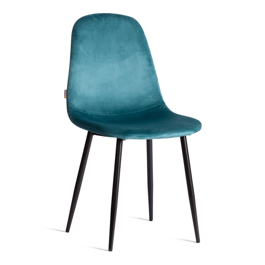 Стул BREEZE (mod. JSC-58) Велюр/металл , 44 х 53 х 86 см, light blue (светло-синий) HLR60 / черный  фото 1