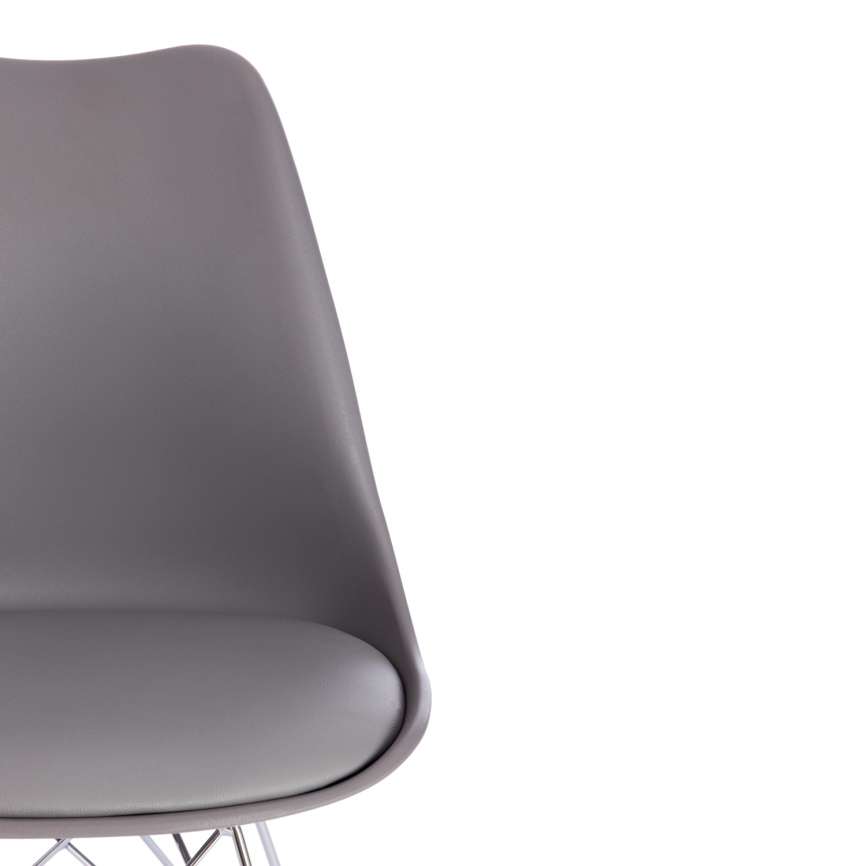 Стул Тулип Айрон Чаир/Tulip Iron Chair (мод.EC-123) металл/пластик, 54,5х48х83,5см, серый фото 6
