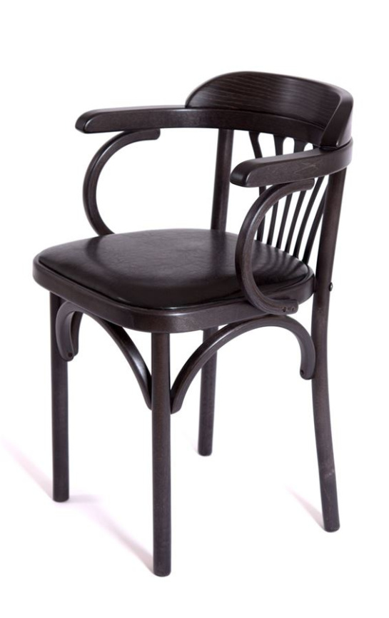 Стул Венский мягкий (венге, экокожа Черный) фото 3