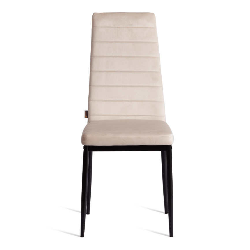 Стул Easy (mod. JSC02-1) металл, флок, 41 х 52 х 96 см, beige (молочный) HLR2 / черный  фото 8