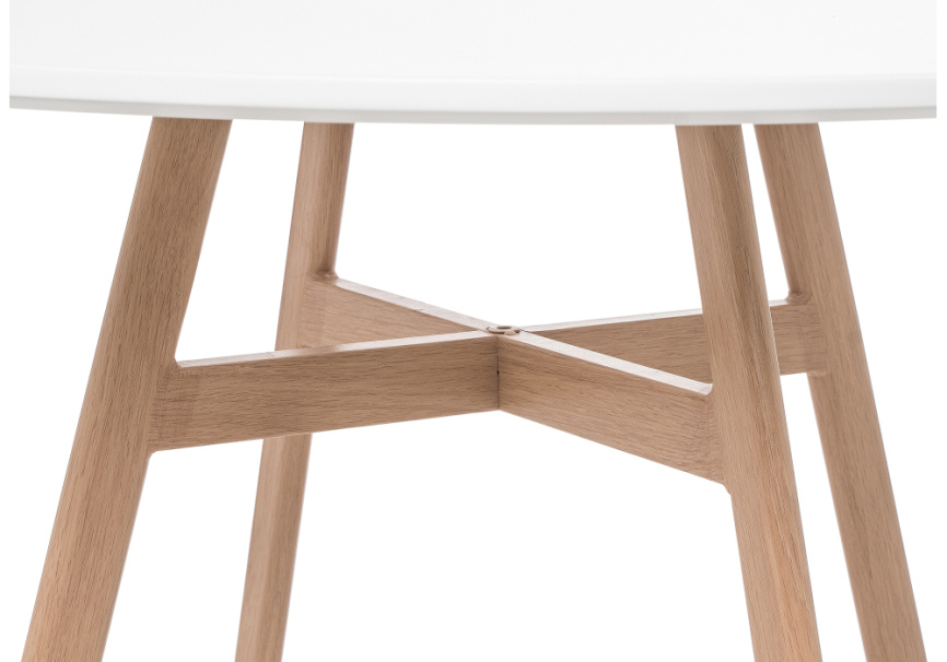 Стол деревянный Skandi 90 белый фото 5