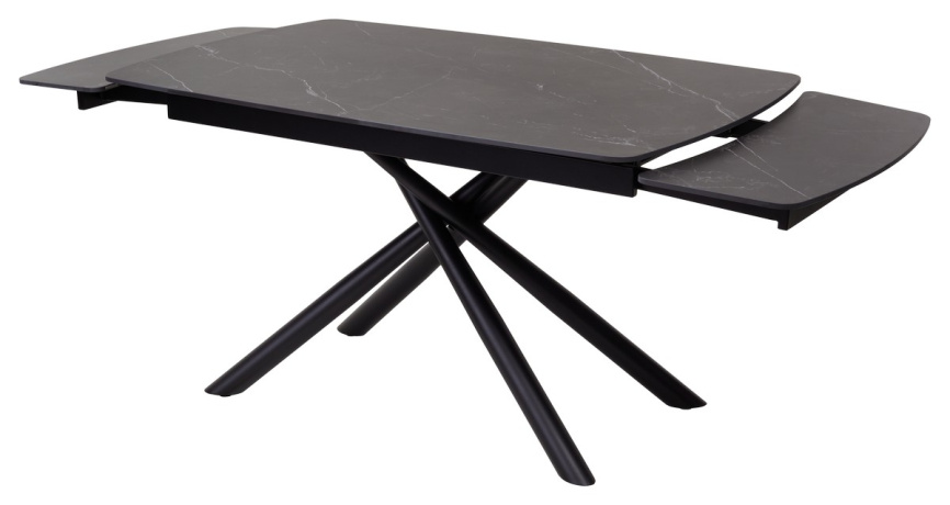 Стол RIVOLI 140 MATT BLACK MARBLE SOLID CERAMIC / BLACK, ®DISAUR фото 2