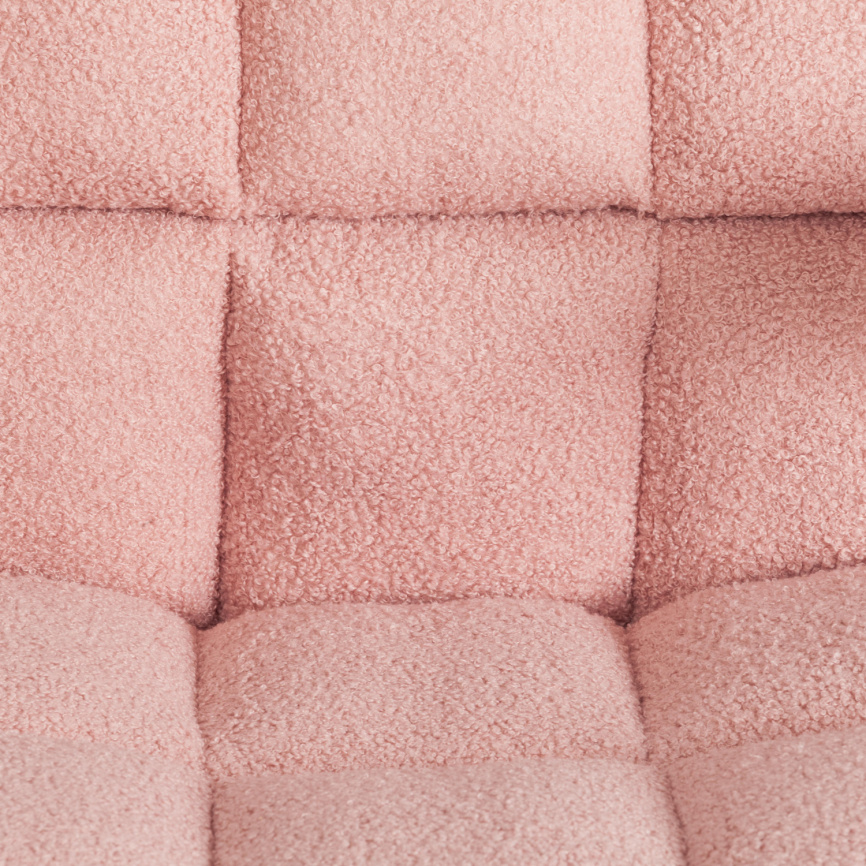 Кресло Лугано Вт/Lugano Wh ткань teddy/тедди, розовый фото 5