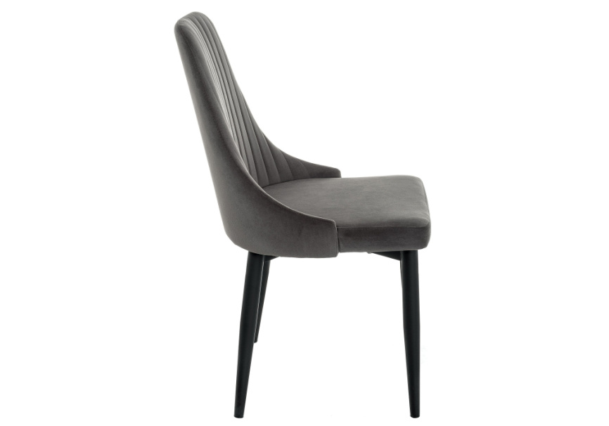 Стул на металлокаркасе Kora dark gray / black фото 3