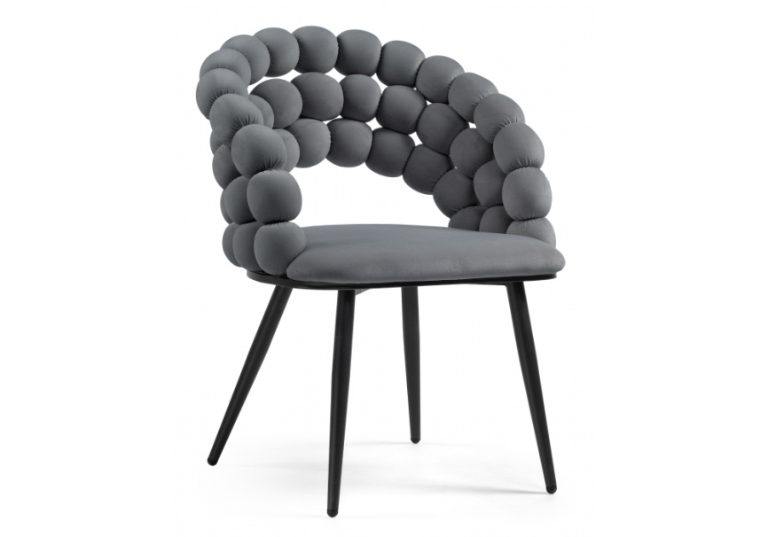 Стул на металлокаркасе Ball dark gray / black фото 1