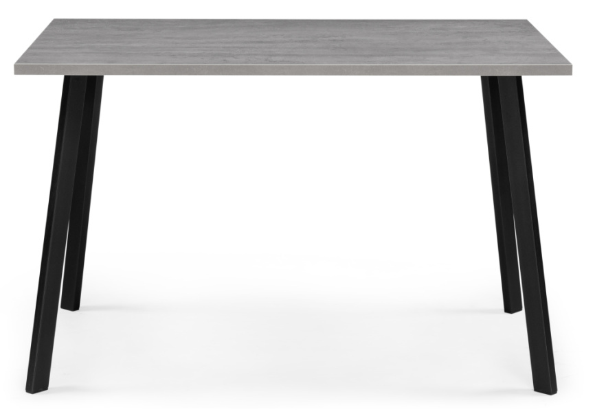 Стол деревянный Тринити Лофт 120х80х75 бетон / черный матовый фото 2