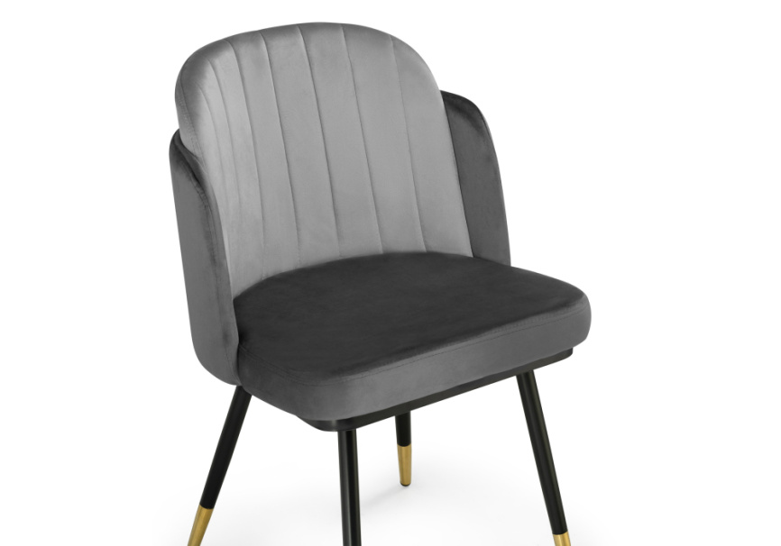 Стул на металлокаркасе Penelopa dark gray / light gray /  black / gold фото 5