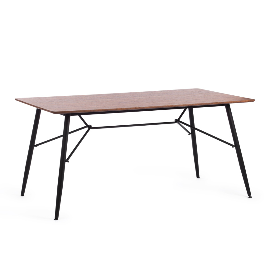 Стол RUSTO (mod. 289) МДФ/металл, 160 х 90 х 75 см , Black (Черный) / Walnut (Орех) 10 фото 1