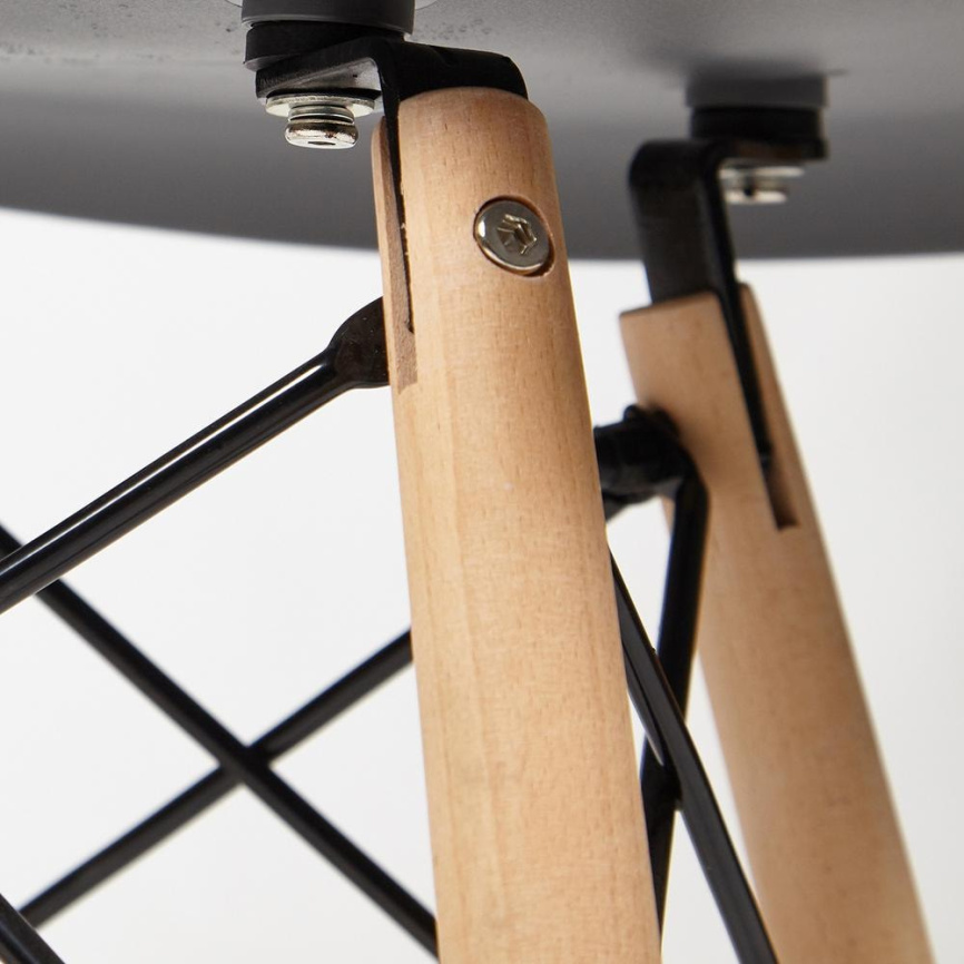 Стул Сindy Eames/Синди Имс (мод. 001) дерево бук/металл/сиденье пластик, 51х46х82см, серый фото 4