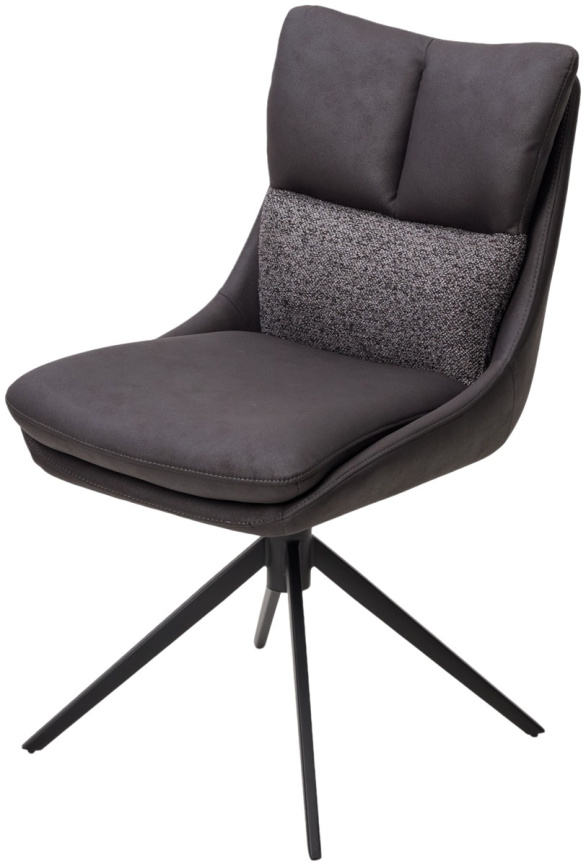 Стул ЛЕРОЙ (LEROY) 360 град. поворот, цвет СЕРЫЙ Maison 99# / OTE COBBLE 457 / черный, ®DISAUR фото 1