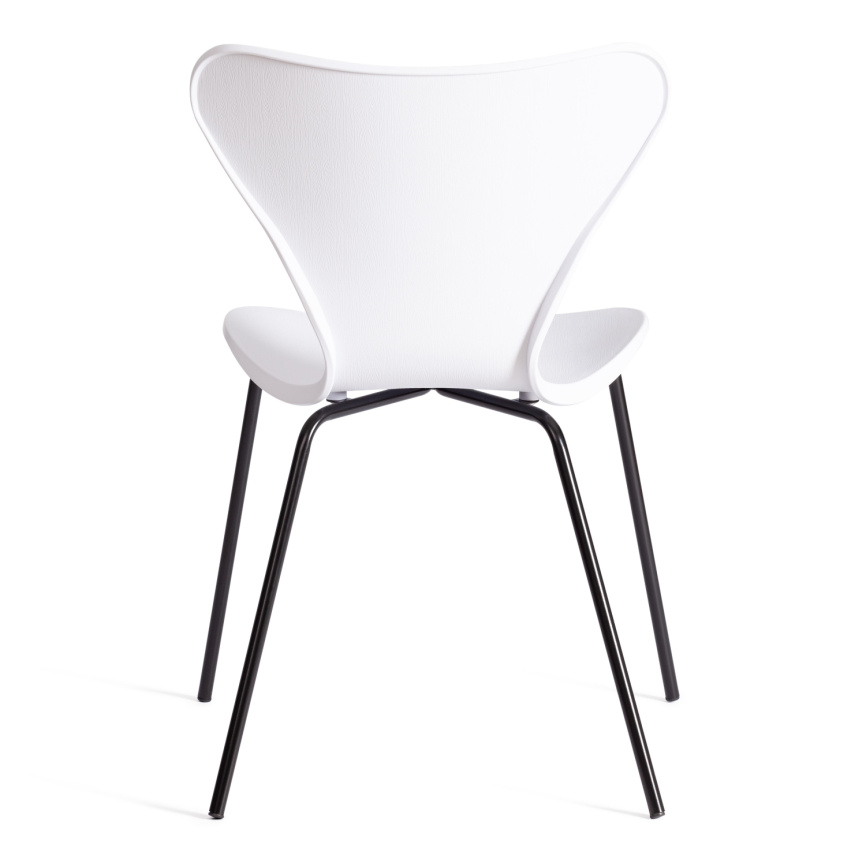 Стул Якобсен/Jacobsen (мод.DC 102-1) пластик/металл, 45х54.5х80см, белый/черный  фото 4