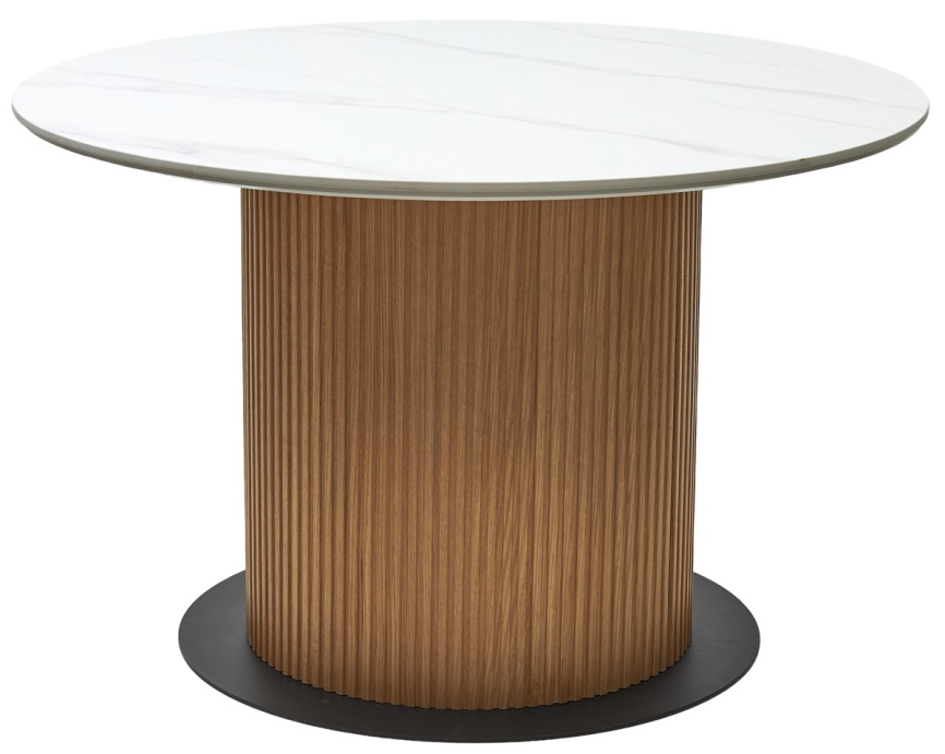 Стол MESA D120 цвет БЕЛЫЙ МРАМОР M326 / Каркас OAK, ®DISAUR фото 6