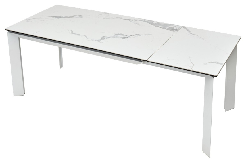Стол CREMONA 140 MATTE STATUARIO Белый мрамор матовый, керамика/ белый каркас, ®DISAUR фото 5