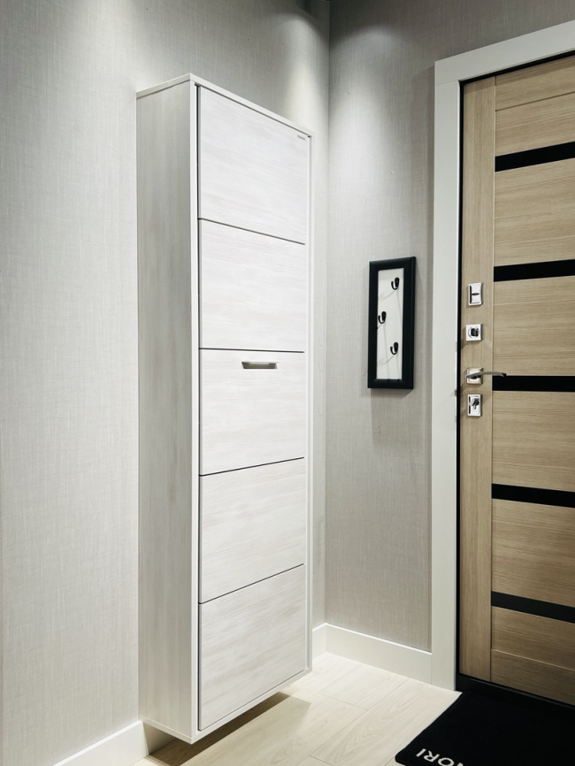 Обувница ЛАЙТ 5 МП (Выбеленное дерево / Выбеленное дерево) фото 5