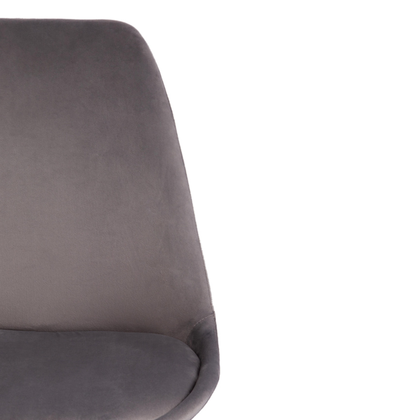 Стул TULIP SOFT (mod. 74) / 1 шт. в упаковке вельвет/дерево , 54 х 47 х 83 см , светло-серый (HLR19) фото 6