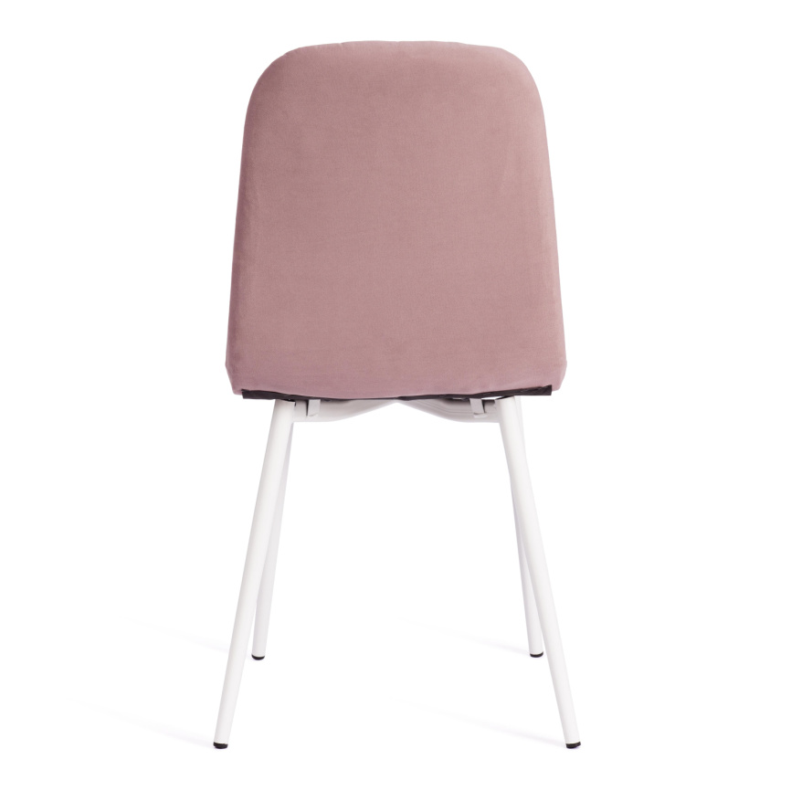 Стул ARC  Велюр/металл , 46 х 52 х 88 см, пыльно-розовый/белый фото 4