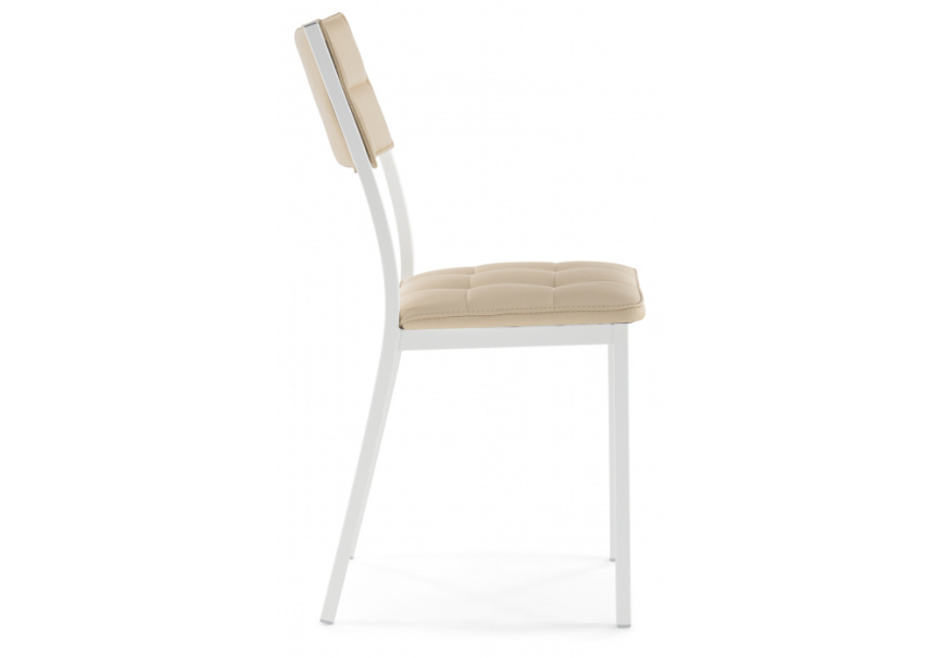 Стул на металлокаркасе Бекал кожзам d1 / белый фото 2