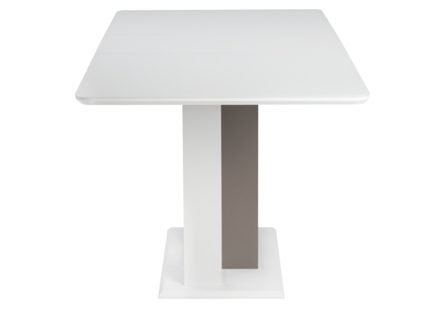 Стол стеклянный на тумбе Санса 140 белая шагрень / грей фото 6