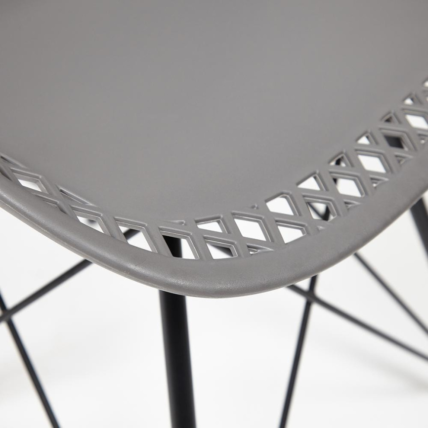 Стул VINCENT (mod. 8001) / 1 шт. в упаковке металл/пластик, 46,5 х 53 х 83,5 см, серый/черный фото 4