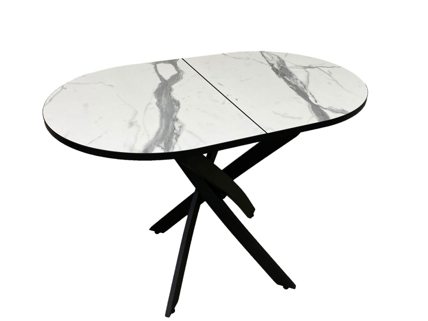 Стол Андромеда 2, Черный муар/Мрамор фото 1
