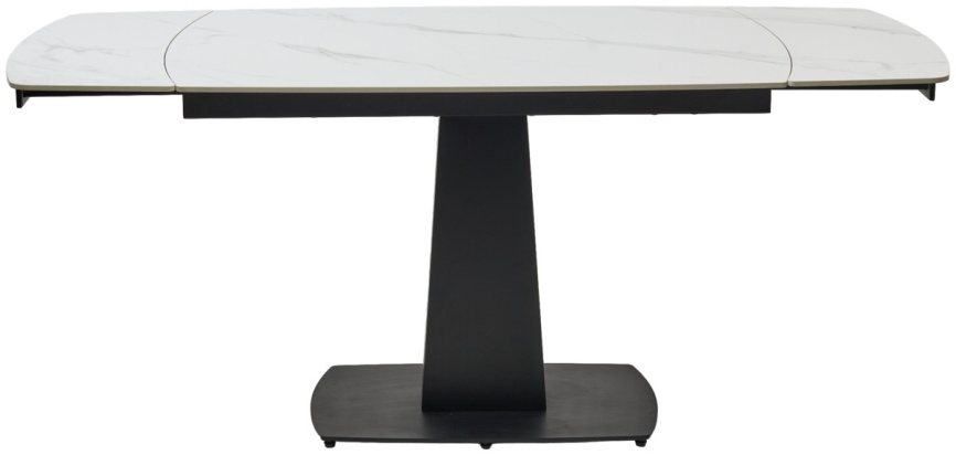 Стол БАЛД (BALDE) 140 цвет БЕЛЫЙ МРАМОР МАТОВЫЙ (MATT WHITE MARBLE SOLID CERAMIC) / ЧЕРНЫЙ, ®DISAUR фото 7