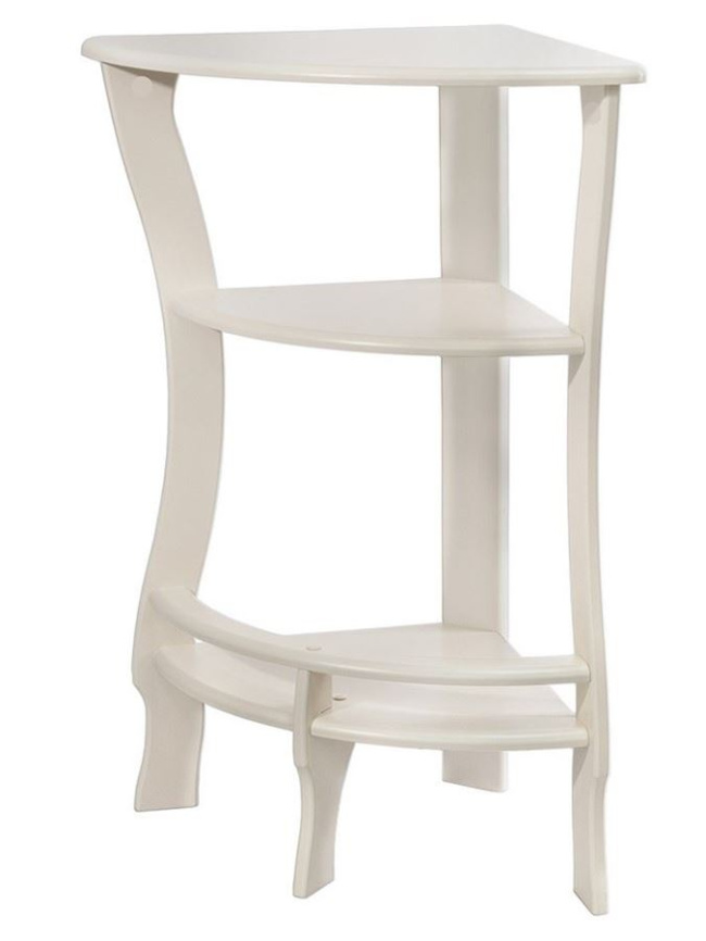 Этажерка угловая "Грейс" (молочный дуб ) Вис фото 2