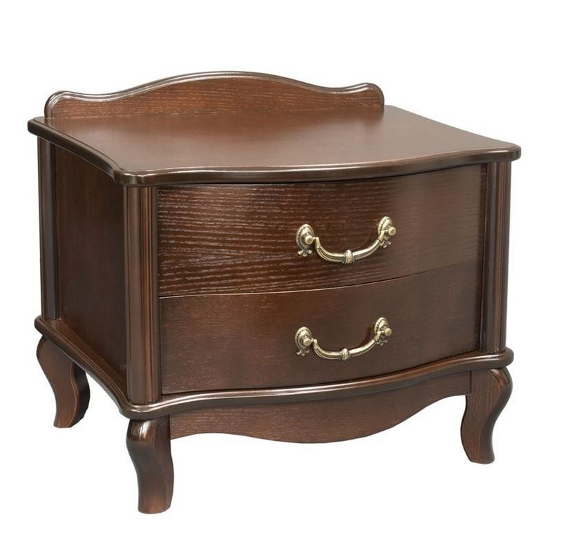 Тумбочка прикроватная "Джульетта" 2 ящ. (орех) Вис фото 1