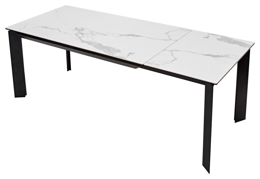 Стол CREMONA 140 MATTE STATUARIO Белый мрамор матовый, керамика/ черный каркас, ®DISAUR фото 2