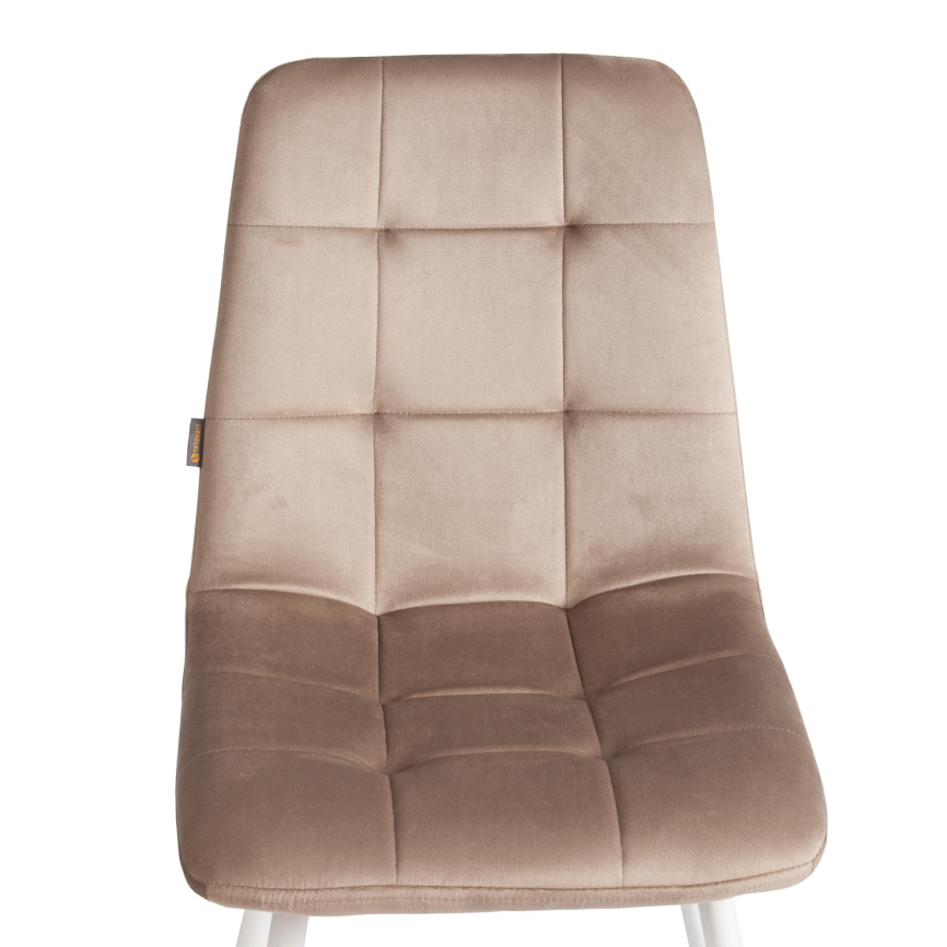 Стул CHILLY (mod. JSC-220) Велюр/металл , 44,5х52,5х88 см, Beige (бежевый) HLR8 / белый фото 11