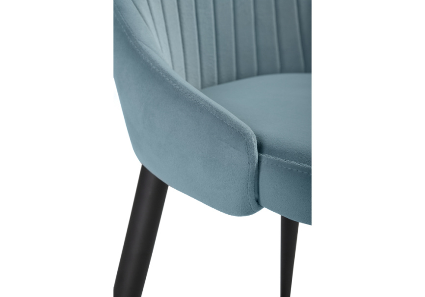 Стул на металлокаркасе Kora light blue / black фото 7