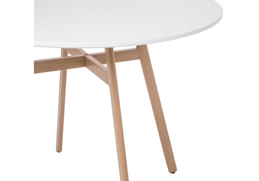 Стол деревянный Skandi 90 белый фото 6