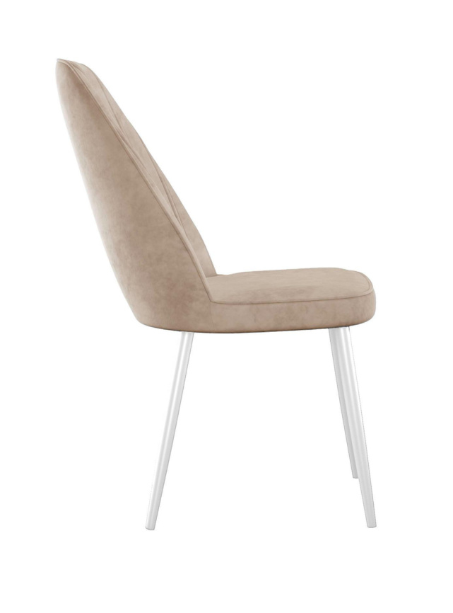 Стул DikLine 326 B03 BEIGE, ножки белые фото 3