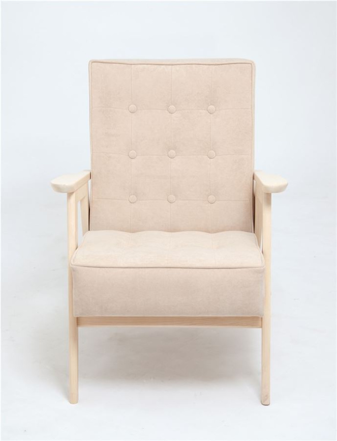 Кресло РЕТРО (беленый дуб / RS3 - бежевый) фото 2