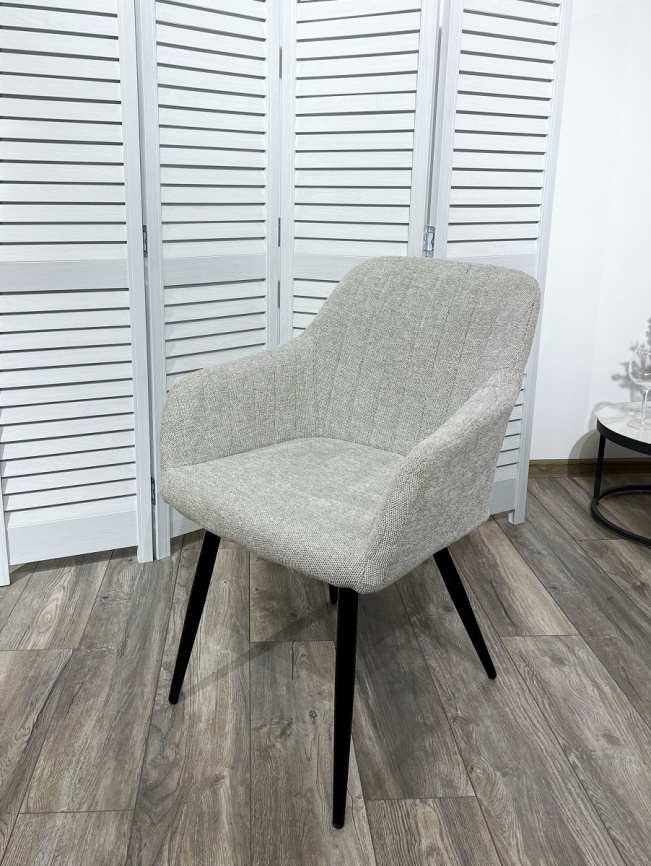 Стул BRANDY WZ2042-19 галечный серый фактурный велюр/ черный каркас М-City фото 6