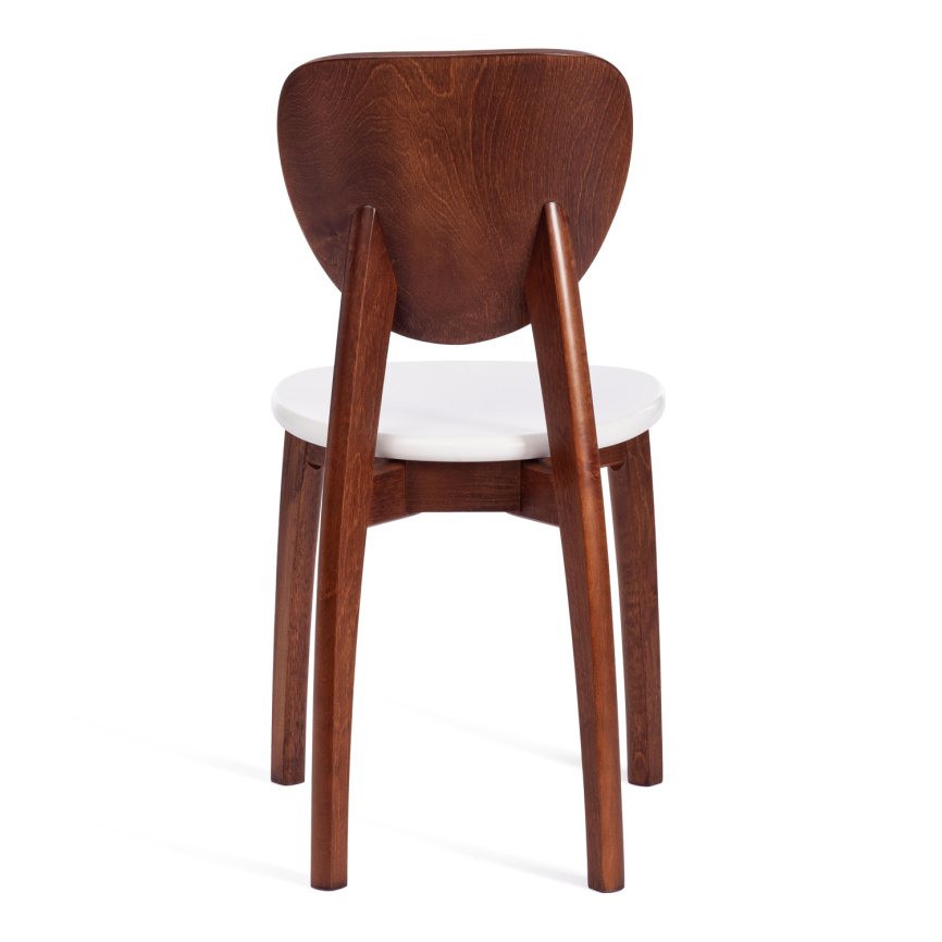 Стул Диамант/Diamante жесткое сиденье бук, 42х42х85см, коричневый/белый фото 5