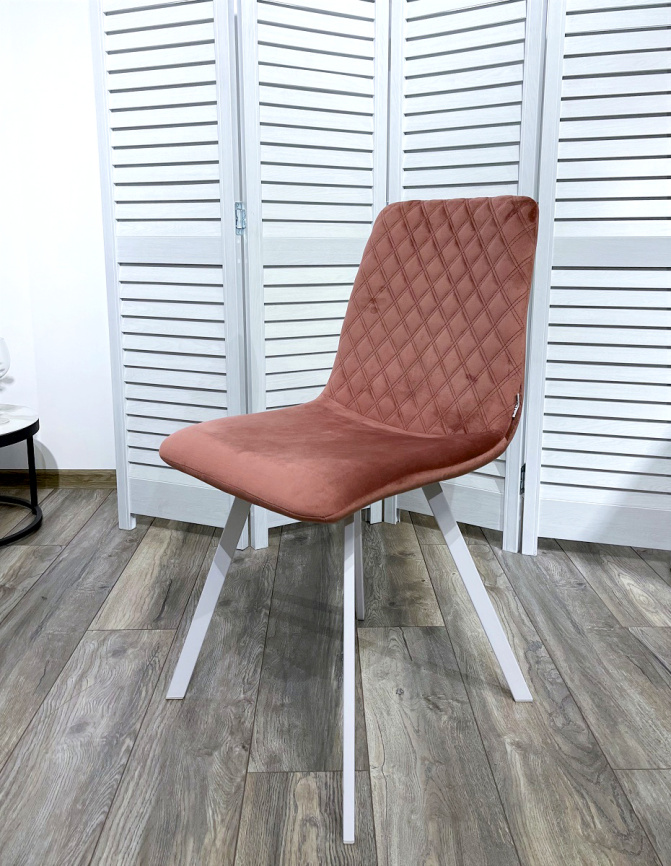 Стул DAIQUIRI BLUVEL-52 PINK / белый каркас, велюр М-City фото 2