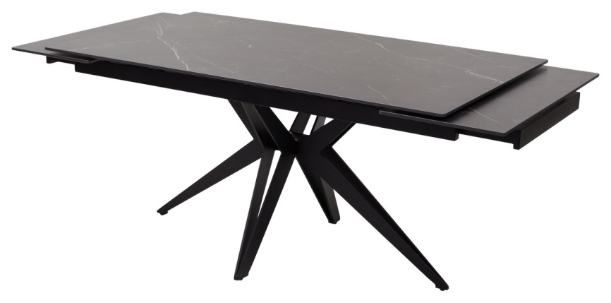 Стол FORIO 160 MATT BLACK MARBLE SOLID CERAMIC / BLACK, ®DISAUR фото 4