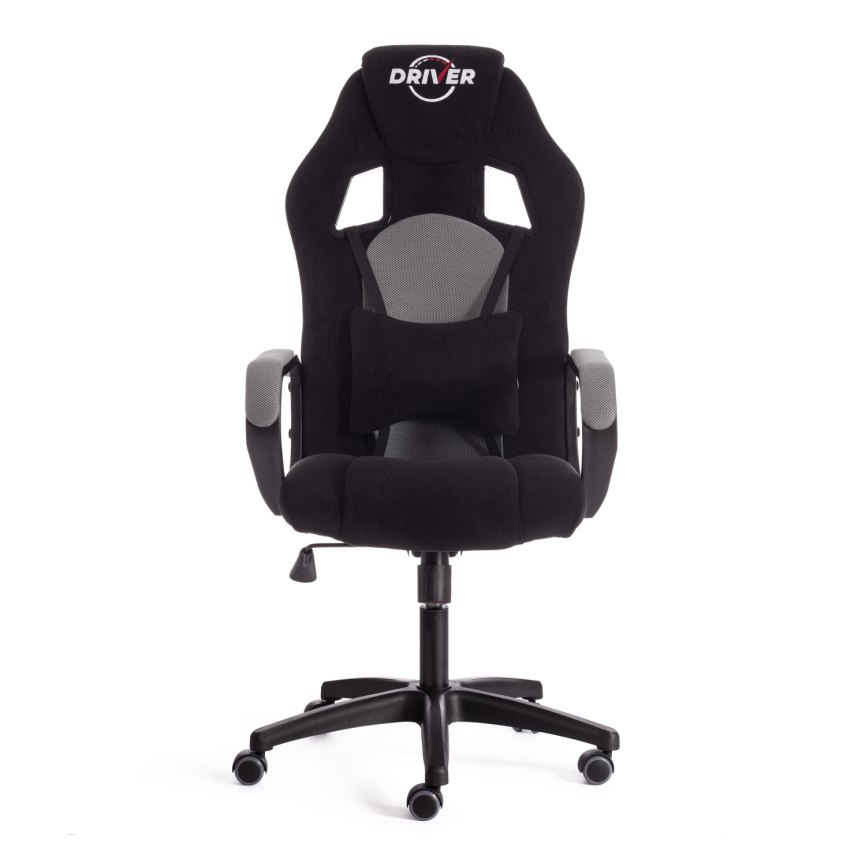Кресло Драйвер/Driver (22) флок/ткань, черный/серый, 35/TW-12 фото 5