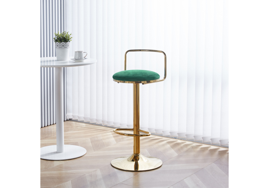 Барный стул Lusia green / gold фото 6