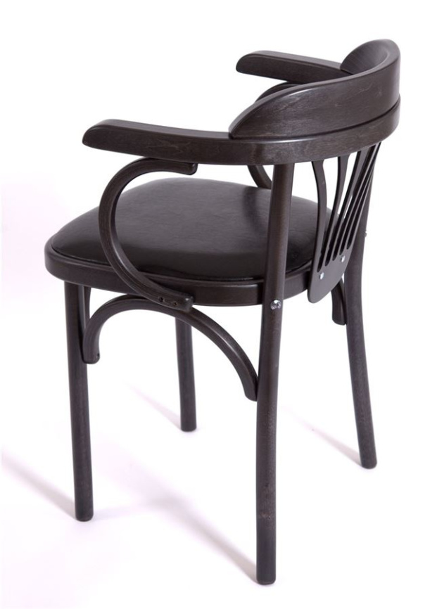 Стул Венский мягкий (венге, экокожа Черный) фото 5